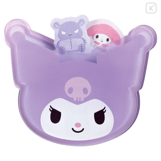 Japan Sanrio Memo Clip Stand & Memo Pad - Kuromi : Face - 1