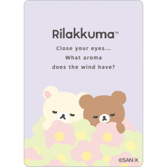 Japan San-X Vinyl Sticker - Chairoikoguma & Korilakkuma : Basic Rilakkuma Flower Purple