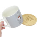 Japan Peanuts Porcelain Mug with Wooden Lid - Snoopy : Food Time Grey - 2