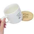 Japan Peanuts Porcelain Mug with Wooden Lid - Snoopy : Cafe Latte Time - 2