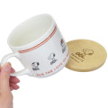 Japan Peanuts Porcelain Mug with Wooden Lid - Snoopy : Brother Sitting - 2