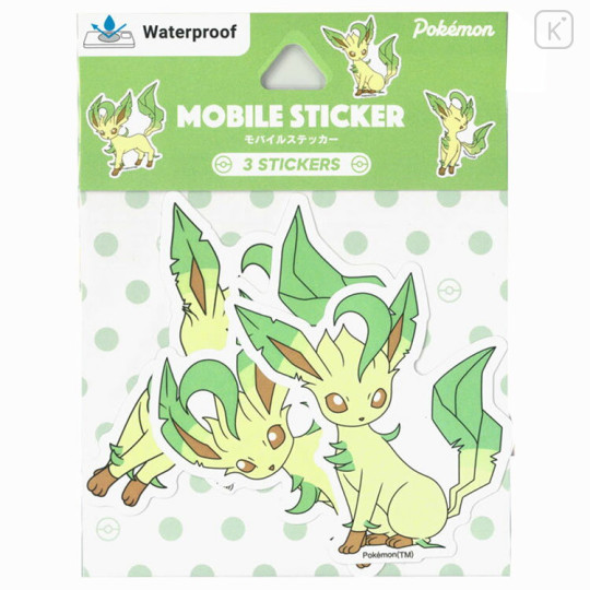 Japan Pokemon Mobile Sticker Set - Eevee Evolution : Leafeon - 1