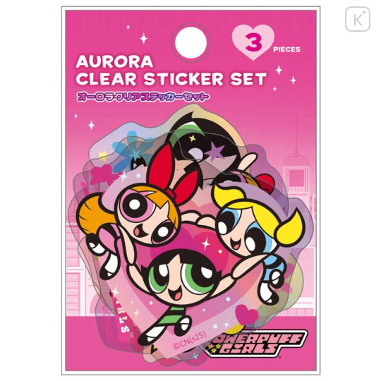 Japan The Powerpuff Girls Aurora Clear Sticker Set - Friends - 1