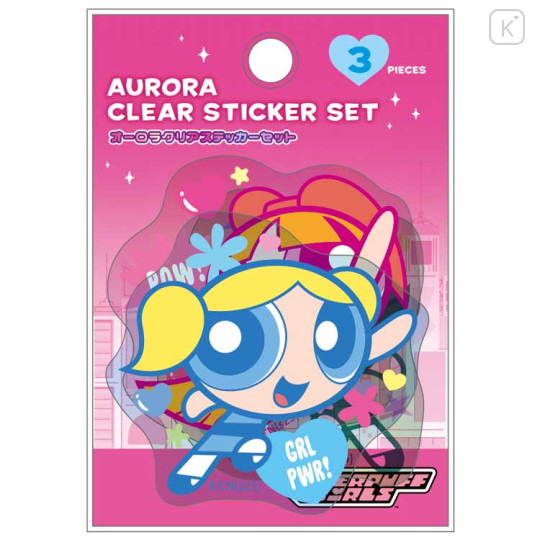 Japan The Powerpuff Girls Aurora Clear Sticker Set - Fight - 1