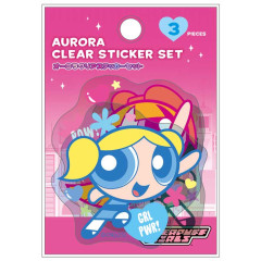 Japan The Powerpuff Girls Aurora Clear Sticker Set - Fight