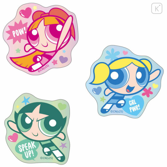 Japan The Powerpuff Girls Aurora Clear Sticker Set - Fight - 2