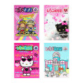 Japan Sanrio A6 Notepad - Strawberry Newspaper Blue - 2