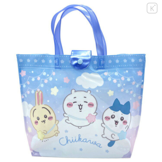 Japan Chiikawa Pool Bag Vinyl Tote Bag - Chiikawa & Hachiware & Usagi : Fun Sky Night - 1