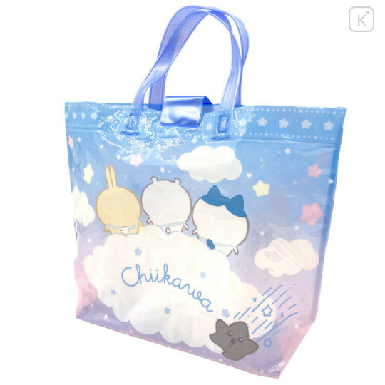 Japan Chiikawa Waterproof Vinyl Beach Bag & Pool Tote - Chiikawa & Hachiware & Usagi : Fun Sky Night - 2