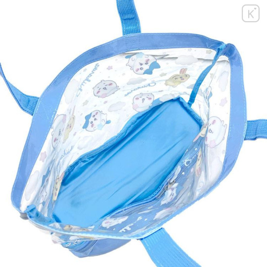 Japan Chiikawa 2 Pocket Pool Bag Vinyl Tote Bag - Chiikawa & Hachiware & Usagi : Fun Sky Night - 4