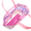 Japan Kirby Waterproof Vinyl Beach Bag & Pool Tote - Kirby & Waddle Dee : Sky Pink - 3