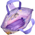 Japan Disney Pool Bag Vinyl Tote Bag - Rapunzel : Flower Purple - 3