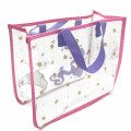 Japan Disney Pool Bag Vinyl Tote Bag - Rapunzel : Silhouette Sequins Glitter - 2