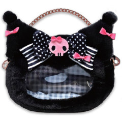 Japan Sanrio Clear Window Pouch - Kuromi : 20th Anniversary