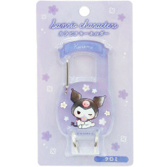 Japan Sanrio Acrylic Carabiner Keychain - Kuromi : Flower