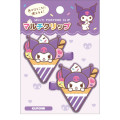 Japan Sanrio Rubber Hair Clip Set - Kuromi : Crepe - 1