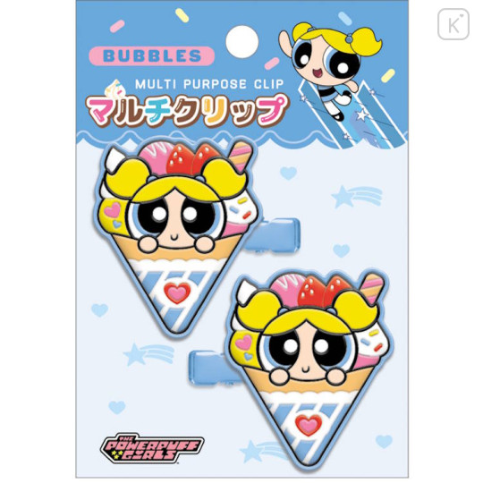 Japan The Powerpuff Girls Rubber Hair Clip Set - Bubbles Crepe - 1