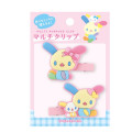 Japan Sanrio Rubber Hair Clip Set - Usahana : Sitting - 1
