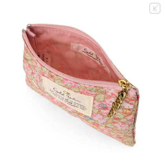 Japan Sanrio Liberty Fabrics Tissue Pouch - Hello Kitty : Primrose Meadow Pink - 3