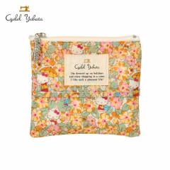 Japan Sanrio Liberty Fabrics Tissue Pouch - Hello Kitty : Primrose Meadow Yellow
