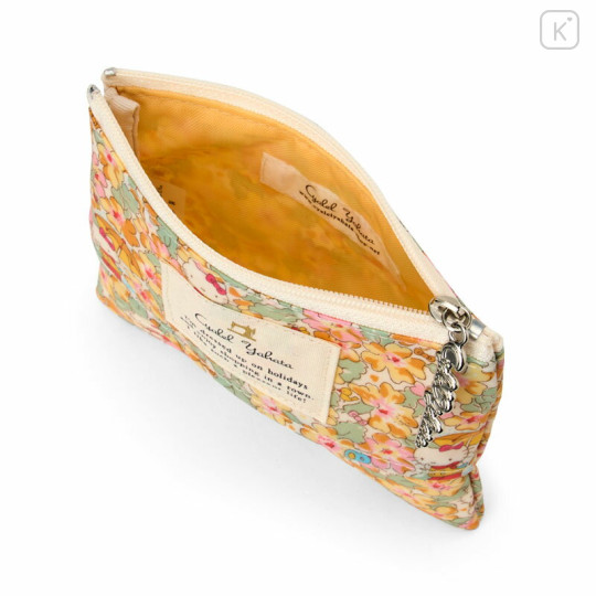 Japan Sanrio Liberty Fabrics Tissue Pouch - Hello Kitty : Primrose Meadow Yellow - 3