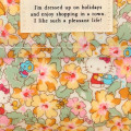Japan Sanrio Liberty Fabrics Tissue Pouch - Hello Kitty : Primrose Meadow Yellow - 4