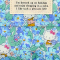 Japan Sanrio Liberty Fabrics Tissue Pouch - Hello Kitty : Primrose Meadow Blue - 4