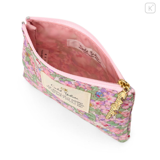 Japan Sanrio Liberty Fabrics Tissue Pouch - Hello Kitty : Primrose Meadow Purple - 3