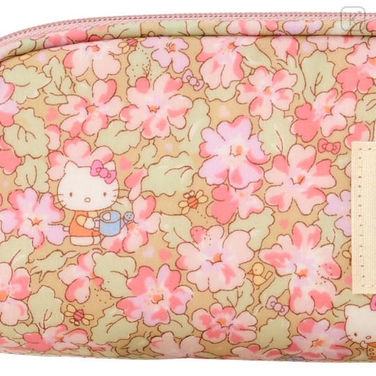 Japan Sanrio Liberty Fabrics Glasses Case - Hello Kitty : Primrose Meadow Pink - 4