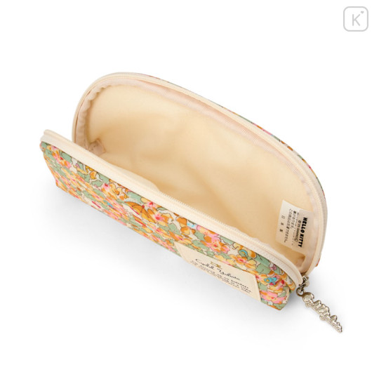 Japan Sanrio Liberty Fabrics Glasses Case - Hello Kitty : Primrose Meadow Yellow - 3