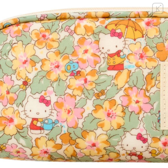 Japan Sanrio Liberty Fabrics Glasses Case - Hello Kitty : Primrose Meadow Yellow - 4