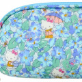Japan Sanrio Liberty Fabrics Glasses Case - Hello Kitty : Primrose Meadow Blue - 4