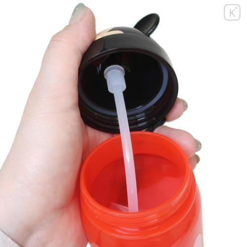 Japan Disney Store Water Bottle With Straw 350ml - Mickey : Smile - 4