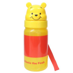 Japan Disney Store Water Bottle With Straw 350ml - Pooh : Smile