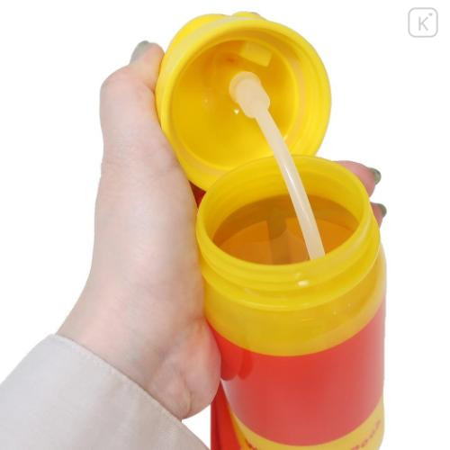 Japan Disney Store Water Bottle With Straw 350ml - Pooh : Smile - 4