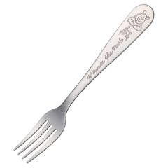 Japan Disney Stainless Fork - Pooh : Embossed