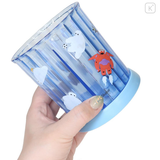Japan Disney Rotating Pen Stand - Baymax : Clear Blue - 2