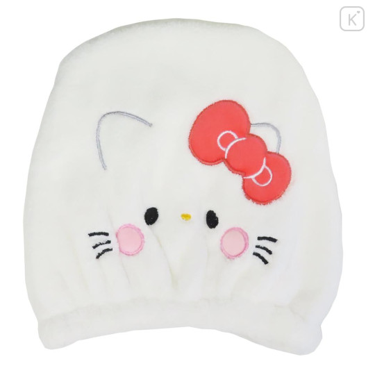 Japan Disney Store Quick Dry Hair Cap Towel - Hello Kitty & Mochi Mochi Panda : Face - 1