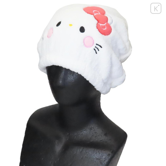 Japan Disney Store Quick Dry Hair Cap Towel - Hello Kitty & Mochi Mochi Panda : Face - 3