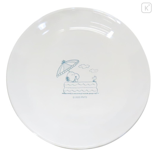 Japan Peanuts Glass Plate - Snoopy & Woodstock : Chill Life - 1