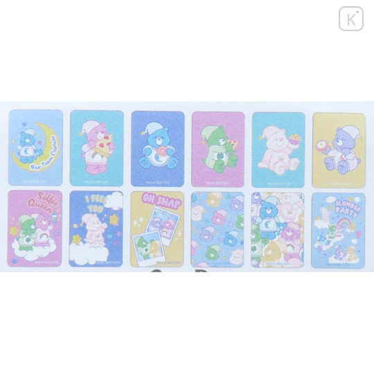 Japan Care Bears Sticker & Can Case - Blue Purple - 3
