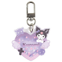 Japan Sanrio Shaka Shaka Keychain - Kuromi : Angel Heart