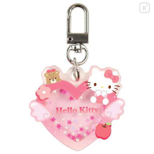 Japan Sanrio Shaka Shaka Keychain - Hello Kitty : Angel Heart - 1