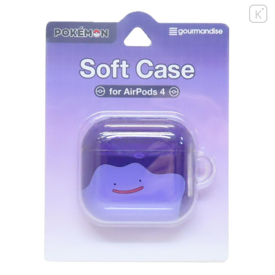 Japan Pokemon AirPods 4 Soft Case - Ditto : Clear Purple - 3