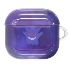 Japan Pokemon AirPods 4 Soft Case - Gengar : Clear Purple