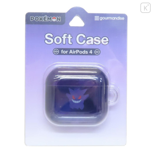 Japan Pokemon AirPods 4 Soft Case - Gengar : Clear Purple - 3