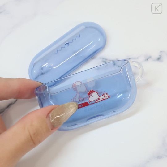 Japan Peanuts AirPods Pro 2 / Pro 1 Soft Case - Snoopy : Food Time Light Blue - 2