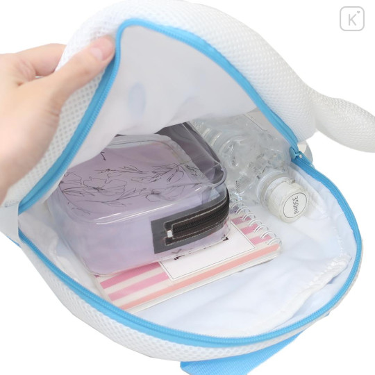 Japan Sanrio Kids Shoulder Crossbody Bag - Cinnamoroll : Mesh - 3