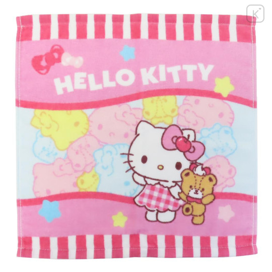 Japan Sanrio Hand Towel - Hello Kitty & Tiny Chum : Candy Pink - 1