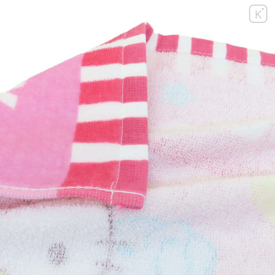 Japan Sanrio Hand Towel - Hello Kitty & Tiny Chum : Candy Pink - 2